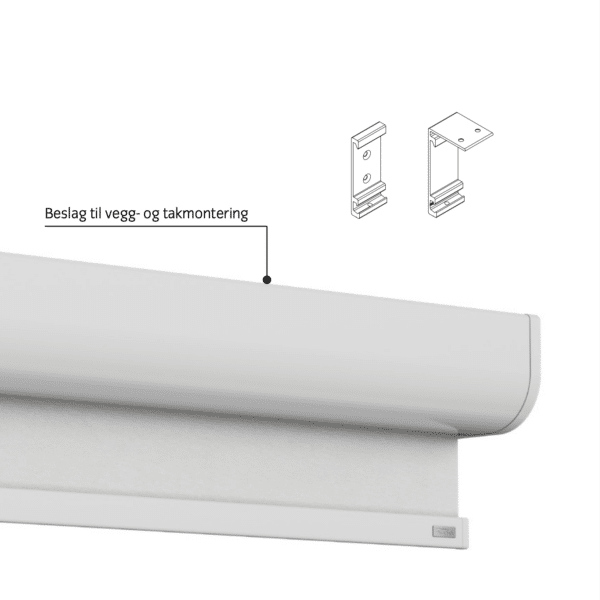 Rullegardin kassett Beslag Tak-og veggmontering