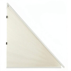 Plissegardin BASIC til skråvindu med snorbetjening - dobbel duk